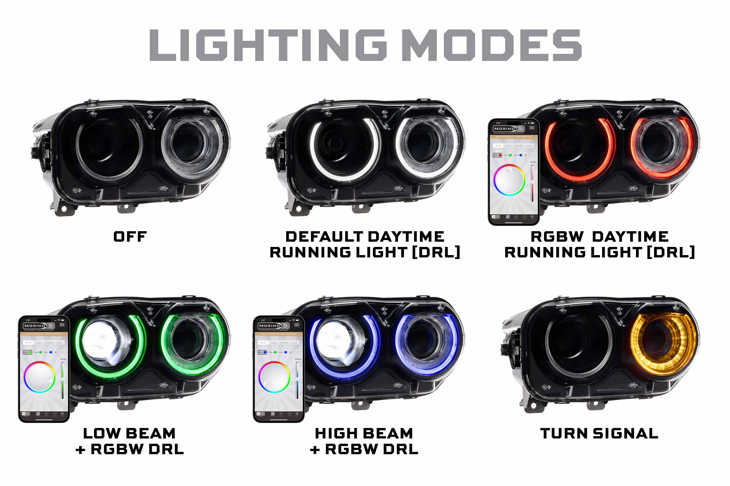 Dodge Challenger (15-23) XRGB LED Headlights | Morimoto LF495